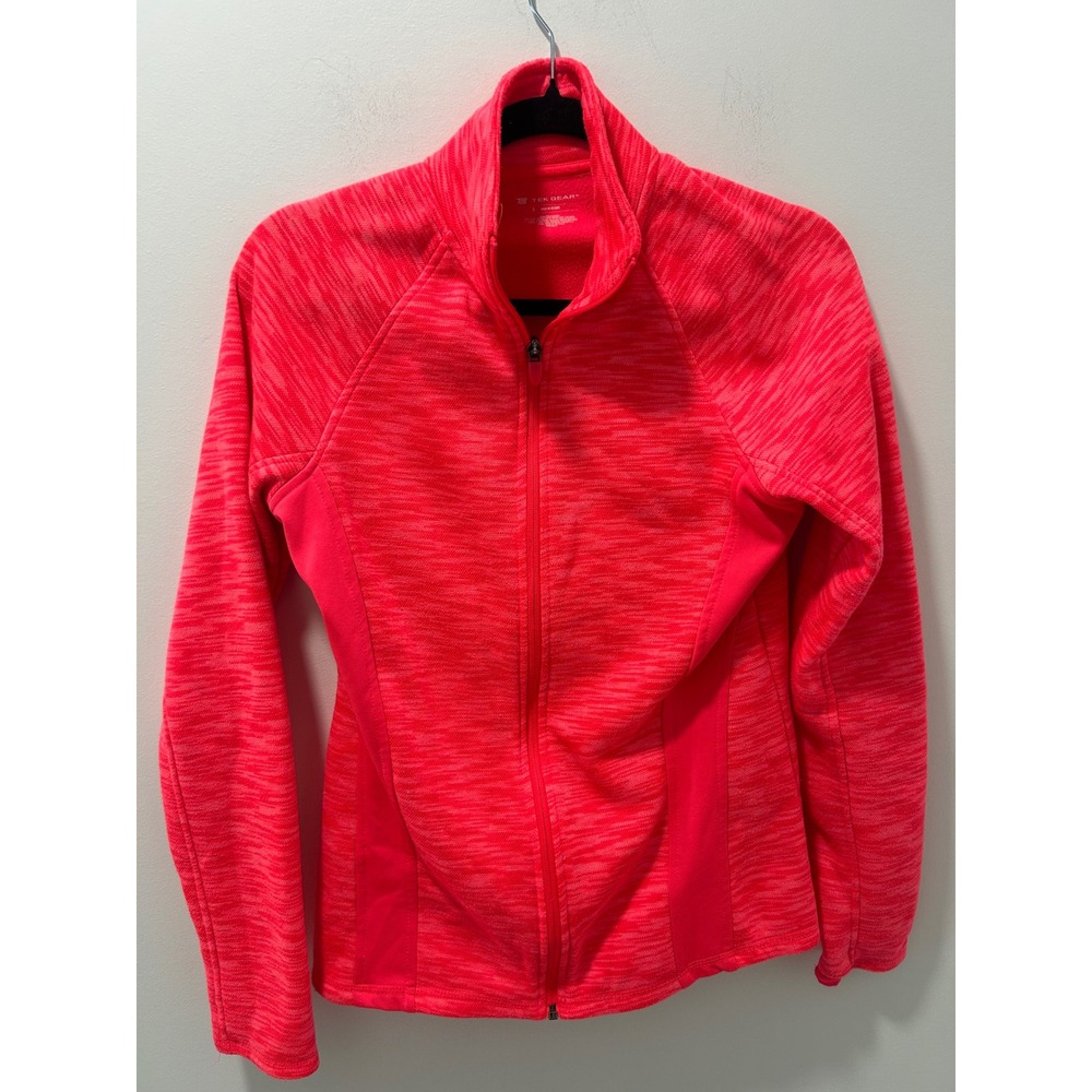 Tek Gear Womens Neon Pink Space Dye Full Zip Athletic Jacket Small